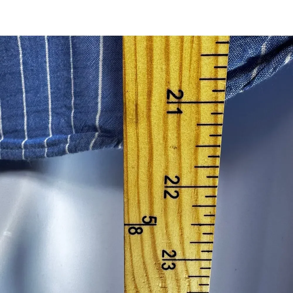 Entro ANTHRO Large blue embroidered floral tie Peasant blouse cottage coquette - Picture 5 of 8